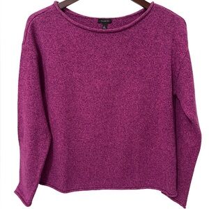 Talbots Women’s Small Pink Purple Cotton Knit Sweater Long Sleeve Casual
